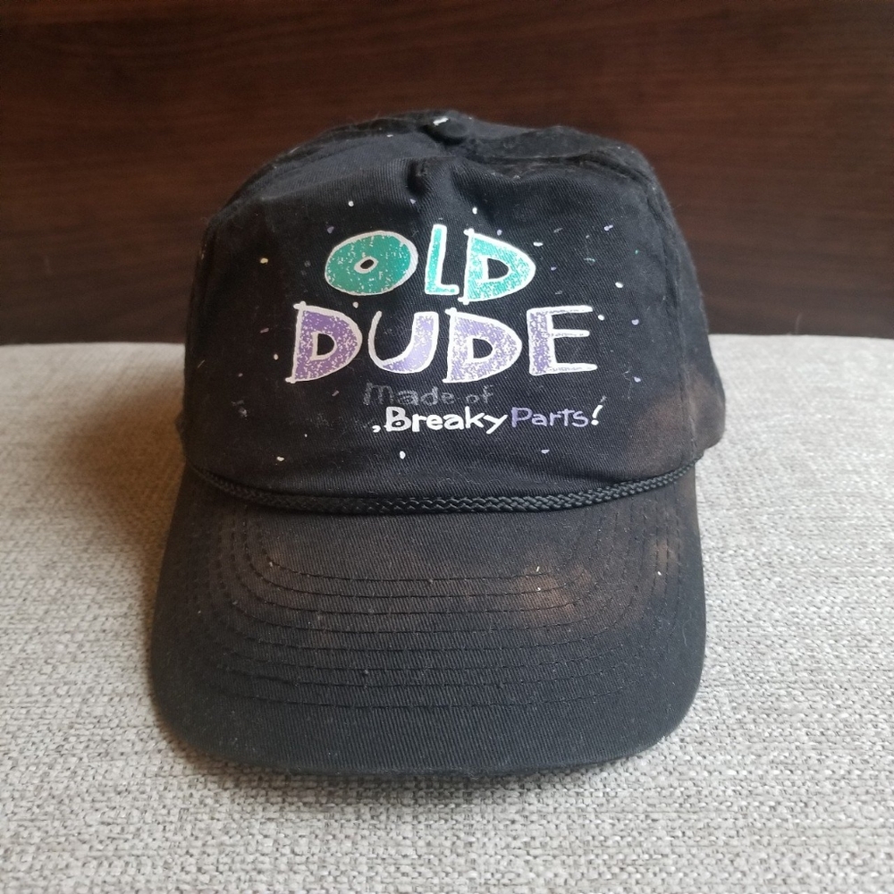 Old Dude Made Of Breaky Parts Black Baseball Hat
